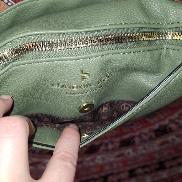 London Fog Collection Sage Green Small Crossbody Bag - Picture 9 of 16